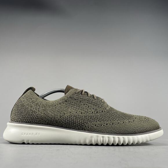 Cole Haan Zerogrand Stitchlite Men’s 11 M Green Wingtip Oxford Casual Dress Shoe - Picture 5 of 9